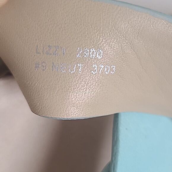 ABEO LizzyĀ Lanai Leather Slide Color Aqua Light Turquoise Size 9 - Picture 14 of 16